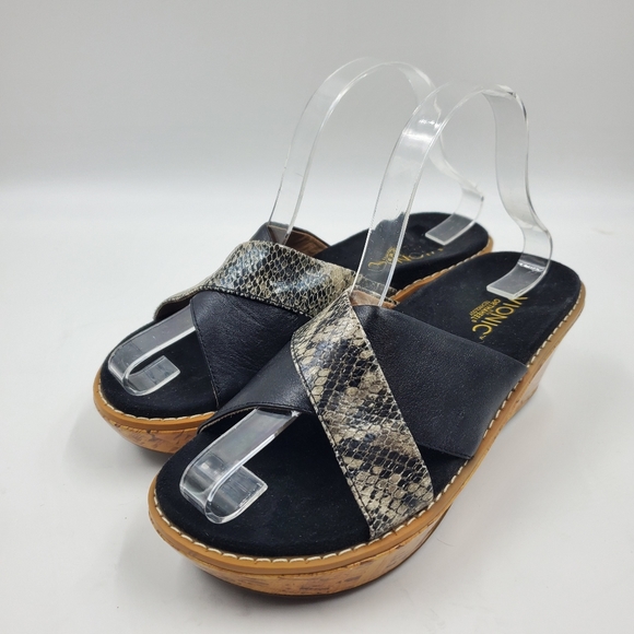 Vionic Shoes - Vionic Hayden Snake Leather Platform Sandal sz 7